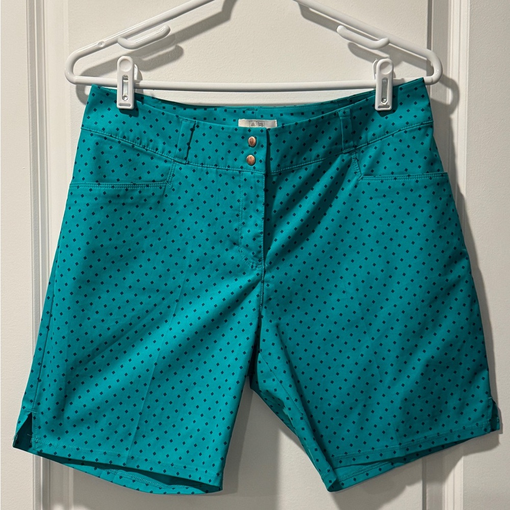 Adidas Teal Polka Dot Golf Shorts